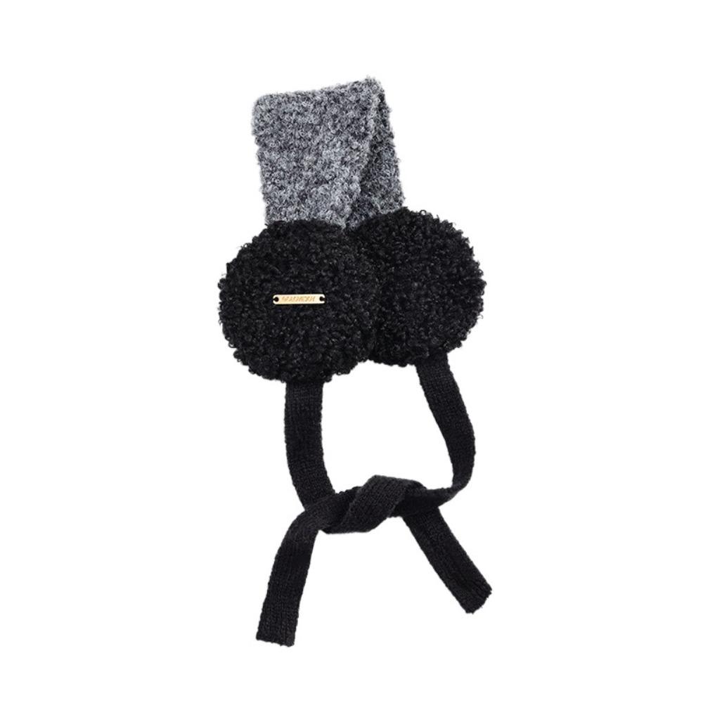 

Свернутая плюшевая защита для ушей, цветная, защита ушей, новые наушники, зима, для улицы чёрный