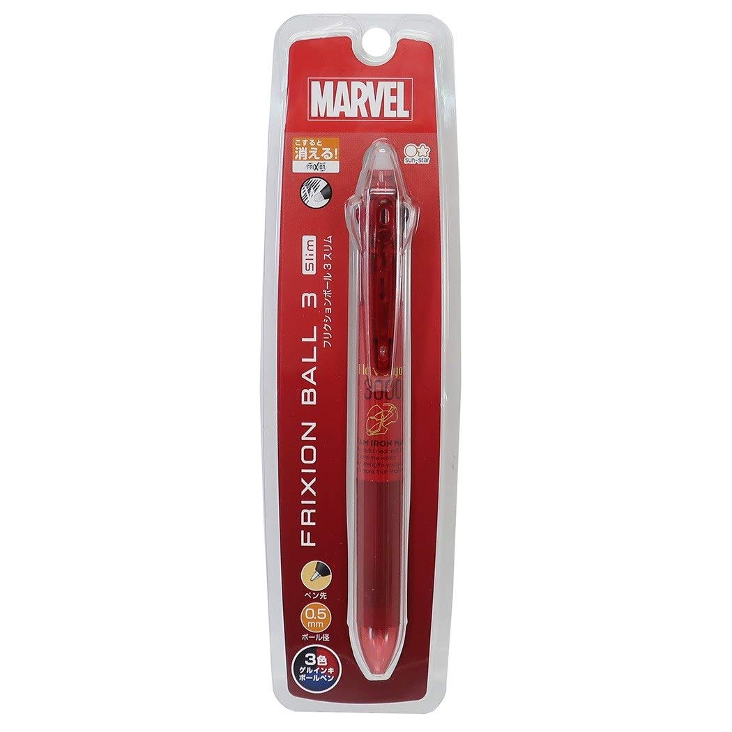 

Канцелярия Marvel Стираемая шариковая ручка Frixion 3 Slim Шариковая ручка Man MARVEL Sun-Star [Черный, Красный, Синий, 3-цветная ручка] 0.5/Железо