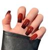2025 Semi-cured Gel Nail Stickers Solid Color Nail Semi-baked Tips Full UV Nail Need Decals Paste Lamp N0R7