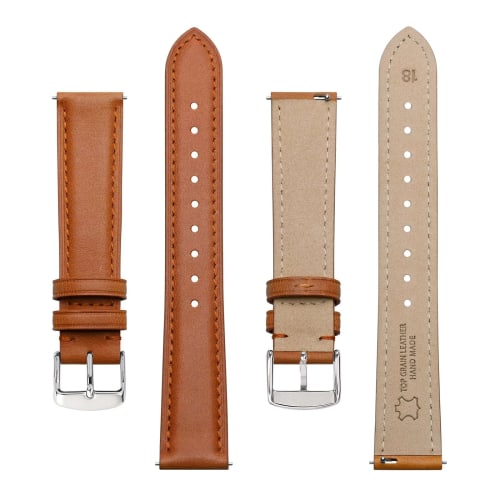 BISONSTRAP 14mm Leather Watch Band, Genuine Leather, Vintage Replacement Band for Smartwatches and Watches, for Women