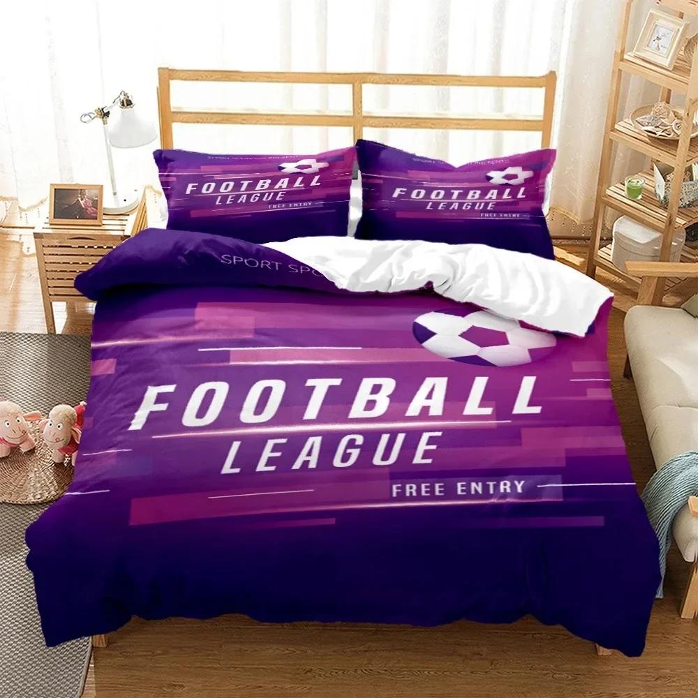 Soccer Cover Digital Polyester Comfortable Duvet Quilt Cover Pillowcase Bedding Set Children Bedroom Decoration Home Textile