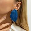 6 Colors Vintage Simple Drip Oil Geometric Multicolor Triangle Stud Earring Women Trendy Style Daily Commuting Wear Ear Jewelry