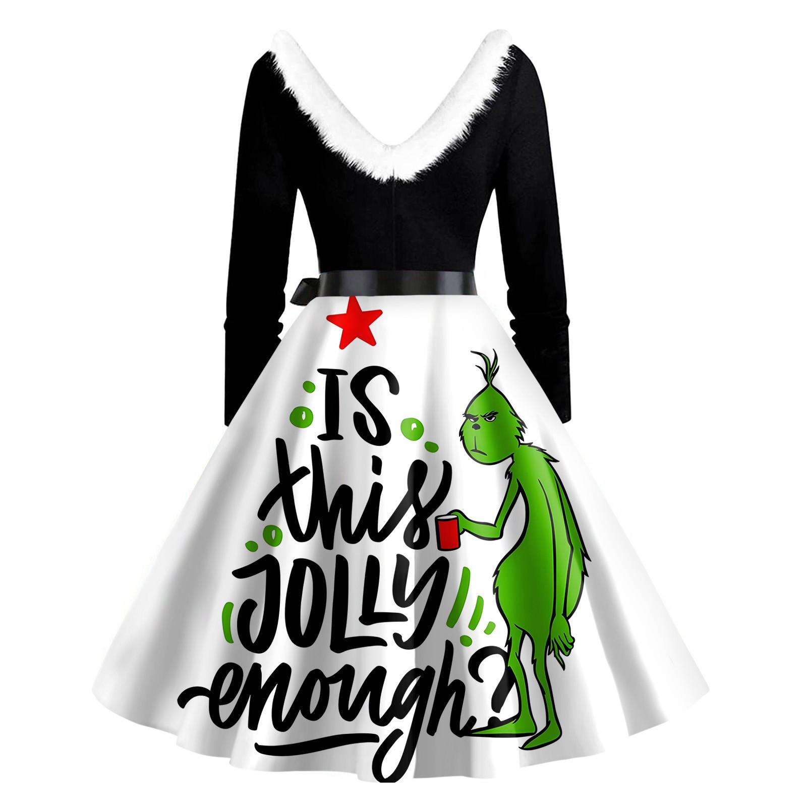 Женское повседневное и модное платье на молнии с длинными рукавами и v-образным вырезом — фото 3