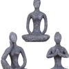 Decor, Yoga Pose Statue Home Decoration, Figurine for Spiritual Room 3pcs Gift
