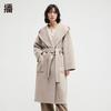 broadcast Women's Vintage Hooded Long Wool Coat