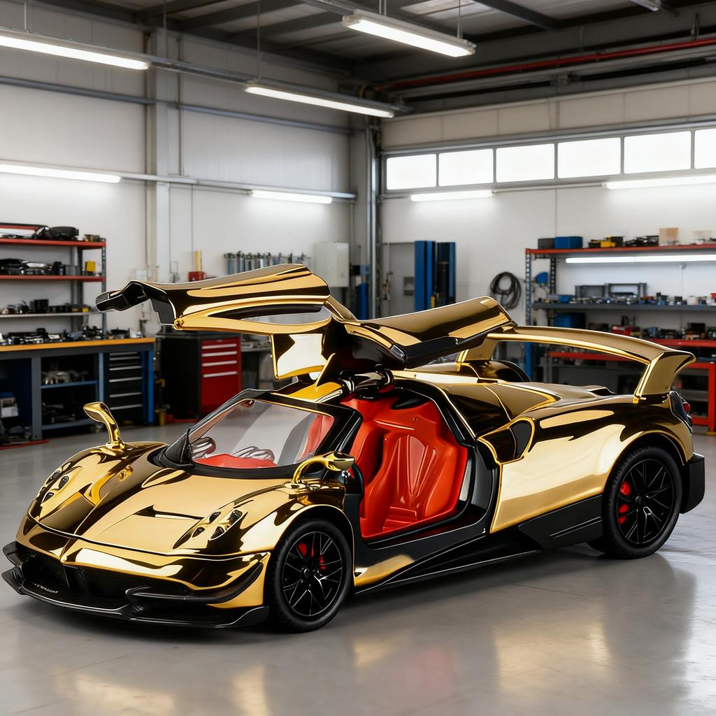 1/24 Pagani Huayra BC Supercar Legierungsauto Diecasts & Spielzeugfahrzeuge Metallspielzeugauto Modell Sound und Licht Sammlung Kinderspielzeug