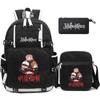 3Pcs/set Anime Uzumaki Backpack for Teen Boy Girl Back To School Bag Student Schoolbag Leisure Travel Bag