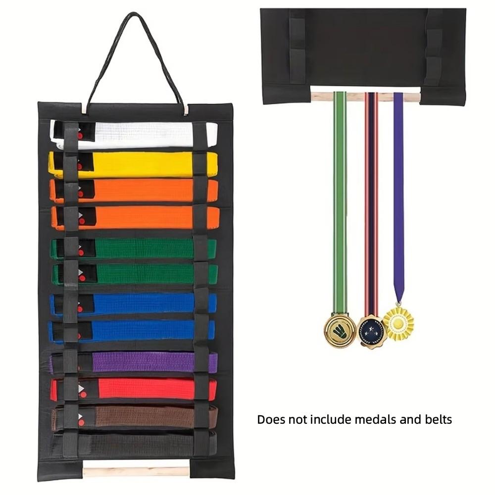 Wall Mounted Karate Belt Display Holder Durable Lightweight Belt Display Stand Save Space Portable Taekwondo Belt Storage Judo
