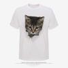 Nový módní trend Pánské tričko 3D potisk kočky Bílé krátký rukáv Denní ležérní Žolík Kulatý výstřih Pulovr