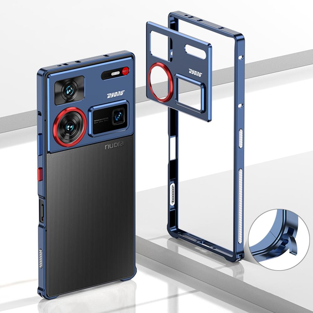 

For ZTE nubia Z60 Ultra Bumper Cases Metal Frame Heat Dissipation Cover with Camera Lens Protector Purple