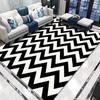 Modern Zebra Animal Pattern Carpet Mat Black White Striped Rug Minimalist Non-slip Large Area Home Decoration for Living Room