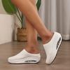 Women Summer Sandal Mesh Mules Breathable Shoes Solid Flat Casual Slip On Sneakers Breathable Flying Woven Mesh Shoes for Walkin