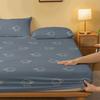1 Simple Modern Animal Whales Printed Matte Fitted Sheet, Bedroom Printed Bed Cover, Bedding (Excluding Pillowcases)