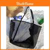 Travel Bag Foldable Mesh Large Capacity Polyester Tote For Outdoor Summer Vacation