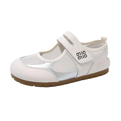 Verão 2025 nova versão coreana de tênis de treino alemães com combinação de cores para mulheres, sola macia, respiráveis, esportivos, casuais leves, sapatos Mary Jane simples