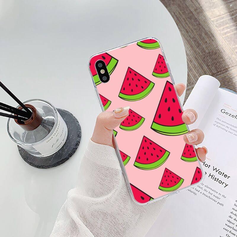 

Летний чехол для телефона с изображением арбуза и фруктами для IPhone 14 13 12 11 XS X 8 7 6 Plus Mini Pro Max SE 2022, мягкий прозрачный чехол для телефона iPhone SE 2020-2022