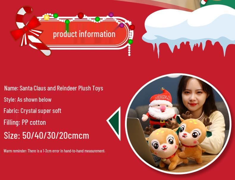 Weihnachtsdekoration Geschenkset Weihnachtsmann & Rentier