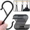 2Pcs Metal S-Shape Hook Garden Hanging Clasp Kitchen Pot Rack Bedroom Bags Clothes Towels Closet Rod S Hanger Hooks With Buckle