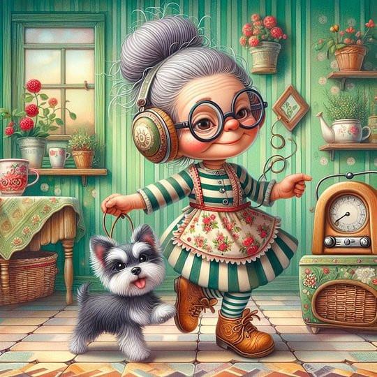 

Новая Алмазная Живопись Бабушка 5D DIY Мозаичный Портрет Домашний Декор Вышивка Дрелью Мультяшный Набор для Вышивания Крестом Распродажа Round 50x50cm