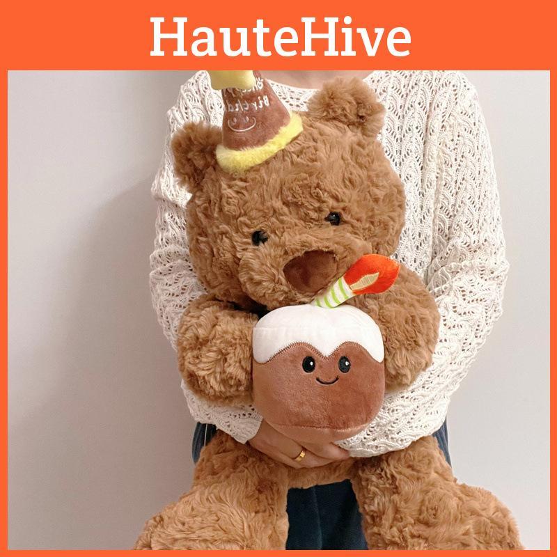 Cake Bear Stuffed Toys Girl Cute Sleep Comfort Dolls Birthday Holiday Gifts