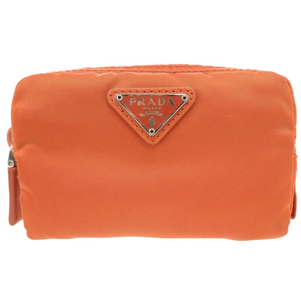 Used AUTHENTIC PRADA 1N0339 VeraPouch/Orange Nylon