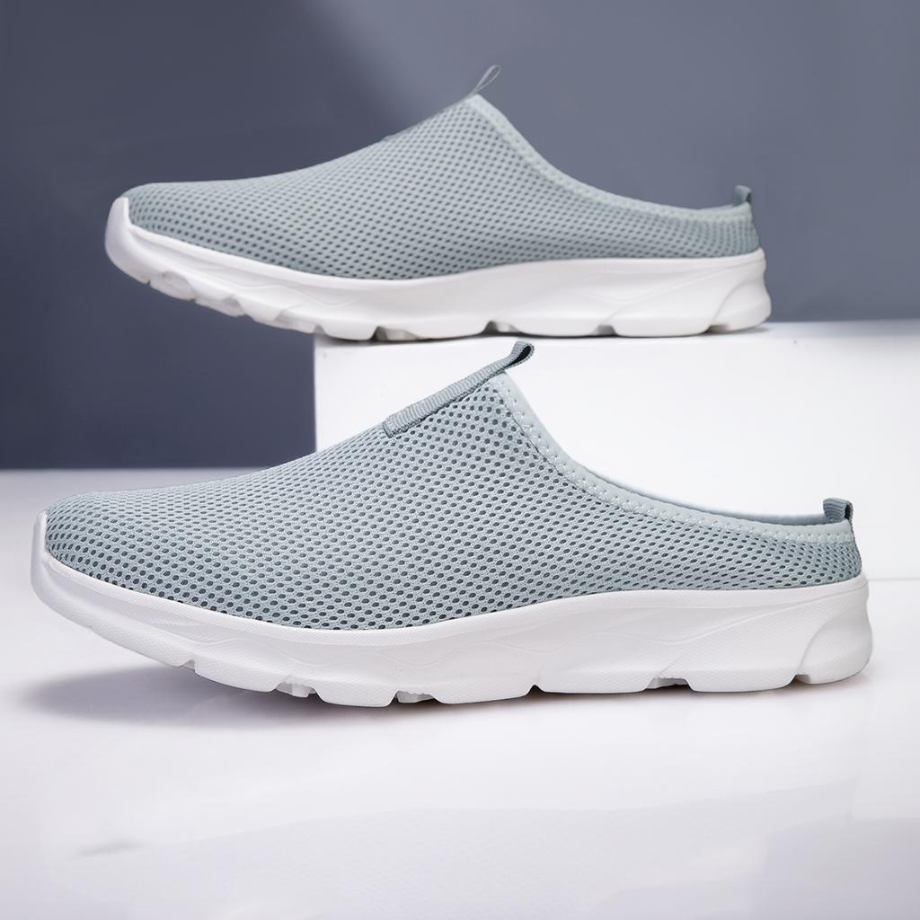 Men Casual Shoes Slip-On Half Slippers Running Shoes Men Plus Size Sport Shoes Lightweight Comforty Breathable Walking Sneakers