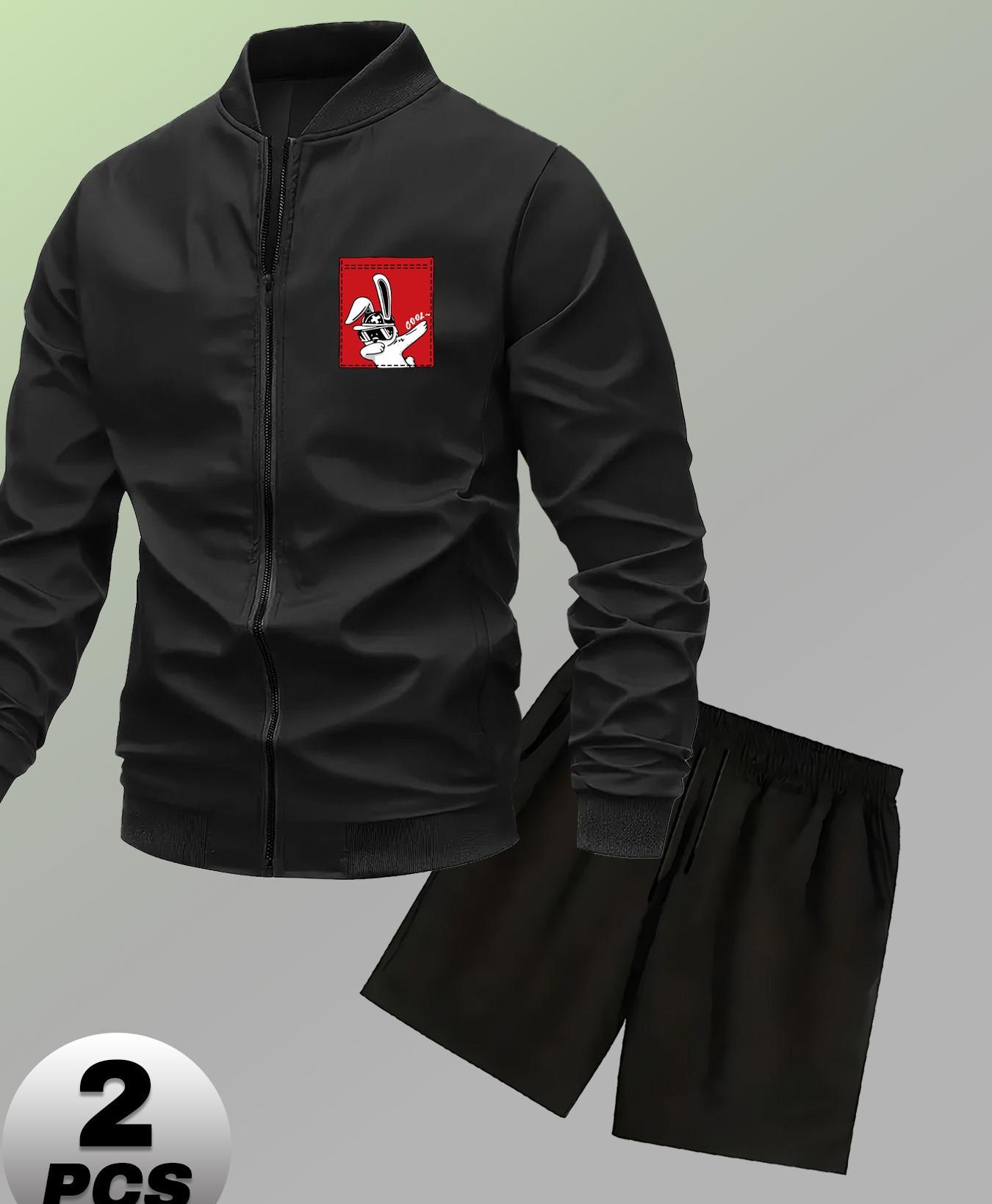 

Baseball Jacket & Shorts Set, Stretch & Durable, Ideal for Teenagers Daily Wear XXL темно-зелений колір
