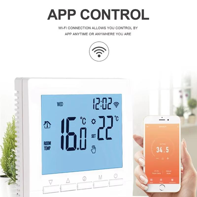 Programmable Temperature Controller Room Thermostat Digital LCD Display Touch Screen Controller Floor Heating Gas Boiler