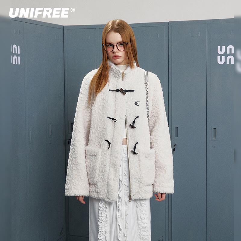 

UNIFREE Women s Stand-Collar Lambswool Toggle Jacket M