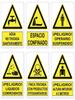 Spanish Warning Sign Danger Metal Sign for Street Yard Bar Workshop Decor Yellow Waterproof Caution Signs Outdoor Indoor