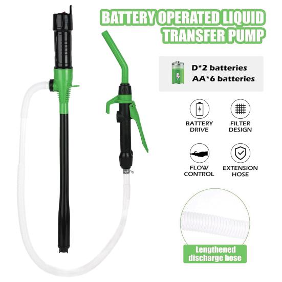 Battery Powered Oil Pump 3 GPM Portable Liquid Transfer Pump with Powerful Suction