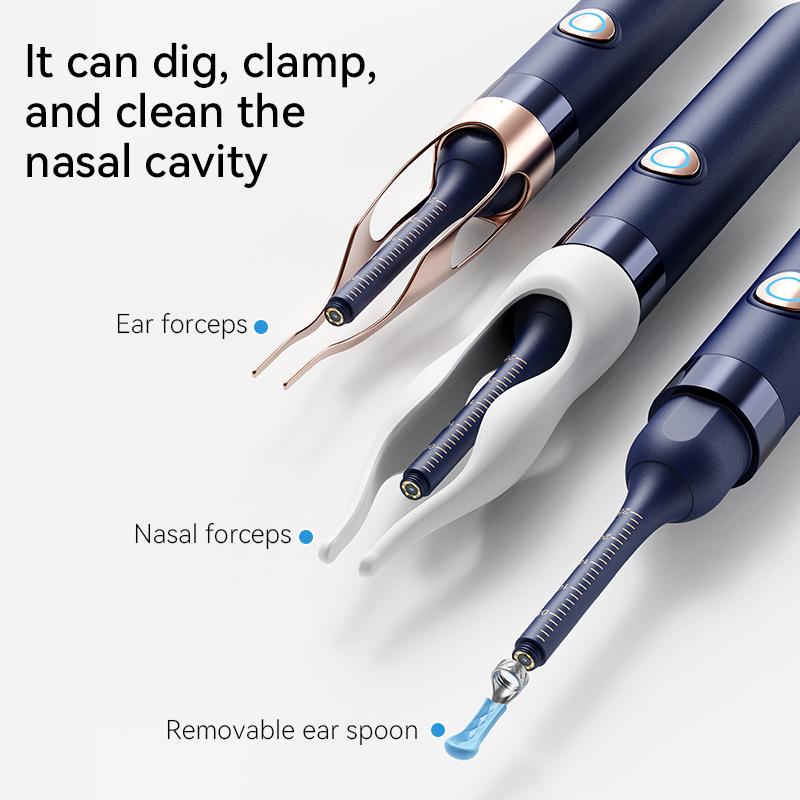 Durable And Safe Ear Wax Removal Tool Camera Waterproof Ear Cleaner With Camera Visual Ear Pick Tweezers Wax Remover Ear Cleaning Kit For Family