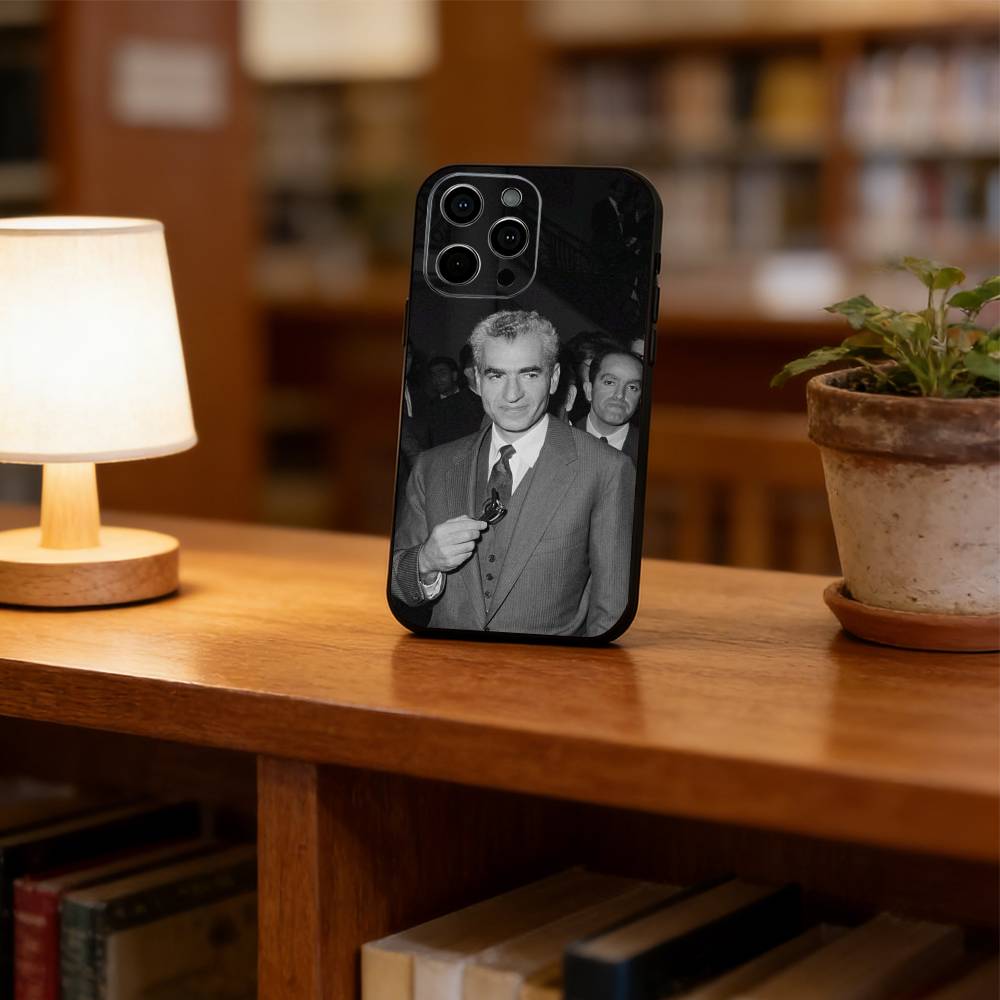 Mohammad Reza Pahlavi Phone Case For iPhone 17,16,15,14,13,12,11 Plus,Pro Max,XS,Soft Silicone Black Cover