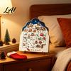 Christmas Puzzle Ornament Advent Calendar Wooden Countdown Home Decor Xmas for Table Mantel Holiday Commemorative Gifts