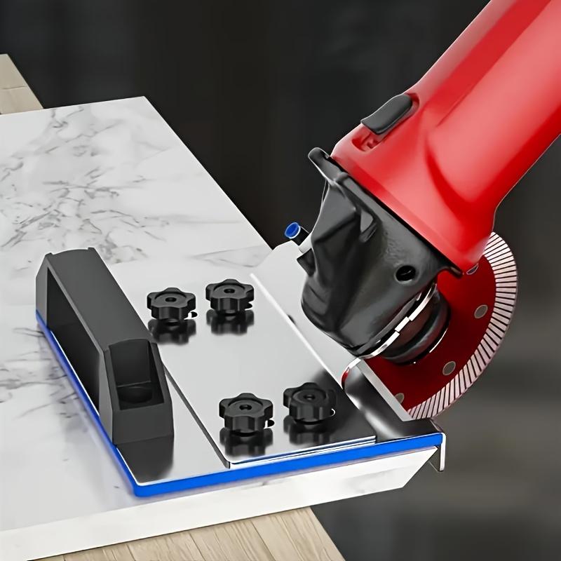 45° Angle Stainless Steel Tile Trimming Stand - Manual Chamfering Tool Bracket with Metal Construction,Operation, Precision Cutting and Finishing