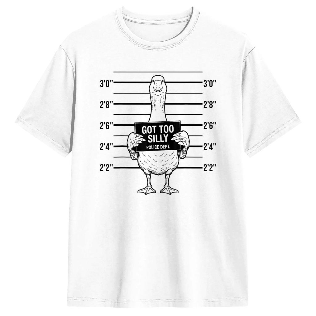 Got Too Silly Funny Saying Humor Goose Meme Cotton Tshirt For Couple Summer Streetwear T Shirts Leisure Tees Oversized Clothes