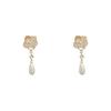 Korean Style Fashion Pearl Camellia Earrings For Women Girls Crystal Pendant Jewelry Lady Trendy Vintage Accessories Ear Rings