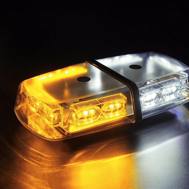 36 LED 12-24V Truck Police Fireman Warning Flash Lights Blue/White 36LED Car Roof Flashing Strobe Emergency Light DC12V