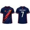 Unisex 2026 Portugal Flagge Fußball Gedenk-T-Shirt Atmungsaktiv Outdoor Training Herren Damen Lässig Kurzarm Trikot