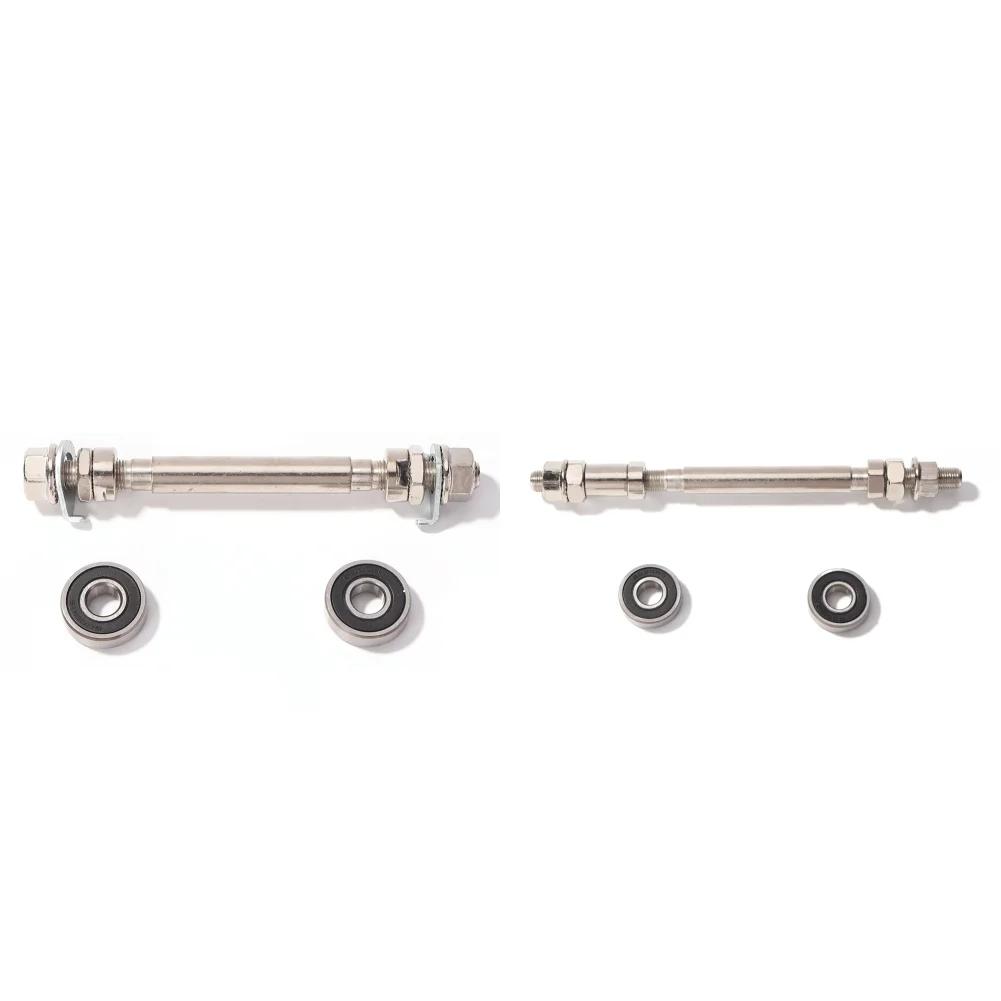 140mm/180mm Bicycle Front Rear Wheel Hub with 2 Bearings MTB Bicycle Spindle Shift Shaft Lever Cycling Replacement Parts 1/2set