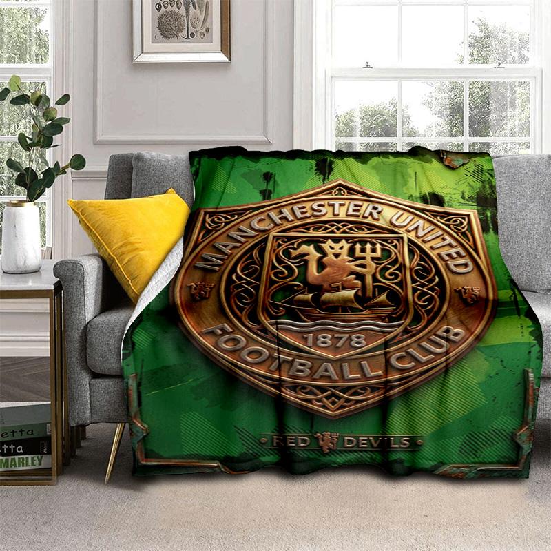 Manchester Crest Artwork Blanket Sofa Blanket Blanket Digital Printing Sheet Office Rest Blanket