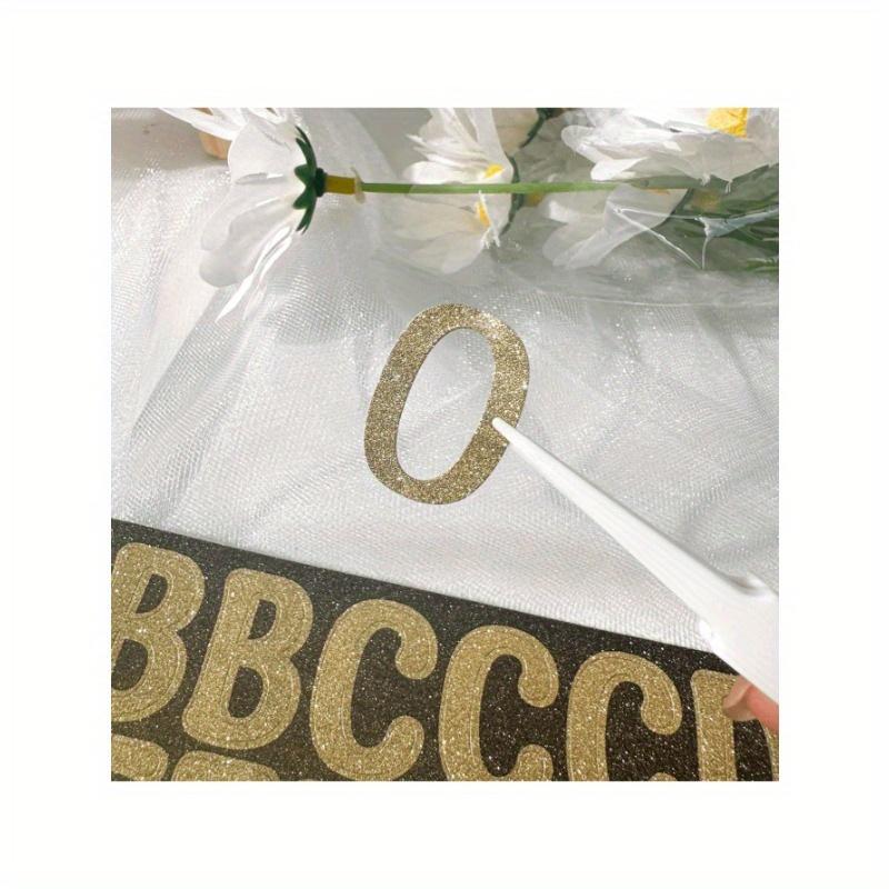 Glitter Gold Letter Stickers, Alphabet Number Stickers Decals For Christmas Gift, DIY Craft, Scrapbooking, Envelope, Cards
