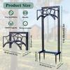 Water Hose Holders for Outside - Garden Hose Holder Freestanding, Metal Hose Stand with 4 Spikers, Hose Hanger Free Standing