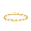 Luxury 24K 9999 Pure Gold Real Gold Women's Disco Ball Bracelet Cat's Eye Bracelet