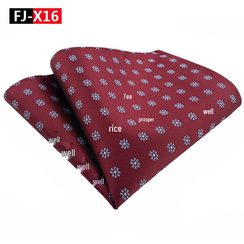 2025 Men's Versatile Floral Solid Color Polyester Pocket Square