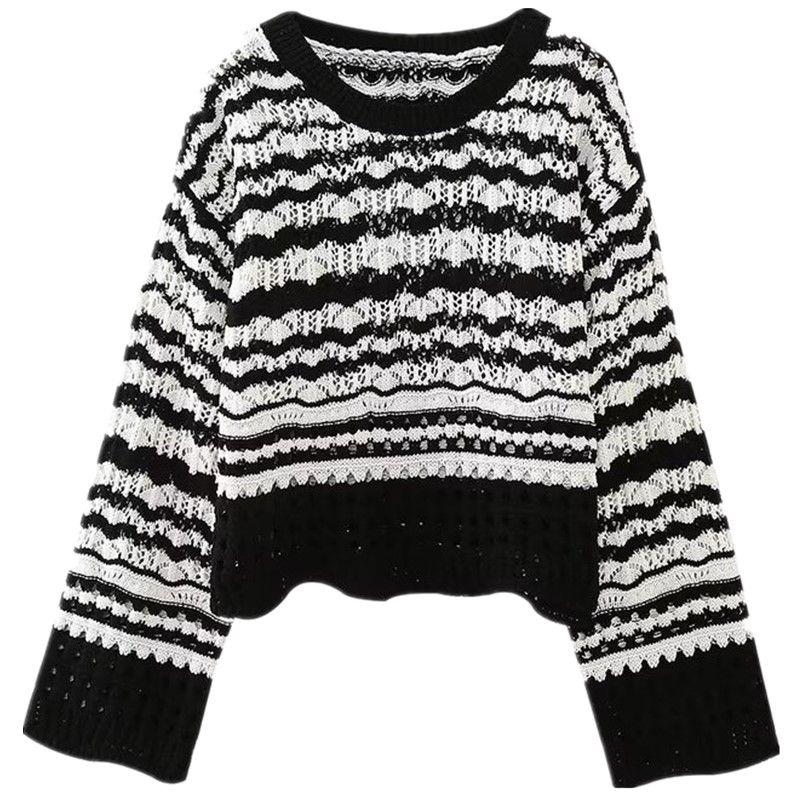 

Fashion Style Autumn New Women s Clothing Stylish Chenille Contrast Color Details Knitwear 7901867 064 Figure Color L