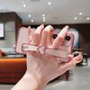 For Samsung Galaxy S25 Case Electroplated Heart Pattern TPU Phone Back Cover with Wristband Kickstand