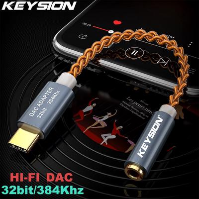 KEYSION HIFI DAC Kopfhörer Verstärker USB Typ C Zu 3,5mm Kopfhörer Jack Audio Adapter AUX Konverter