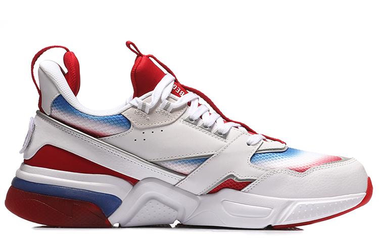 Li Ning 001 Running Shoes Unisex Low Top White/Red AGLN227-1