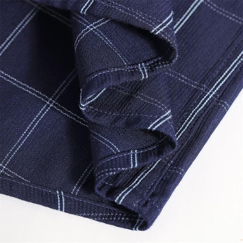 Goldlion Men's Long Sleeve Casual Plaid Shirt